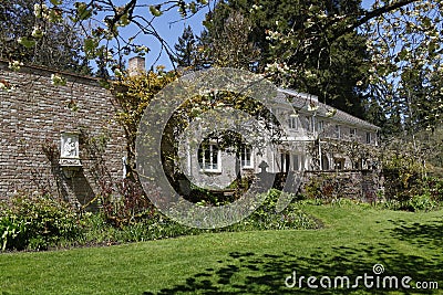 Lakewood, USA - April 29, 2011 Old stone church Stock Photo