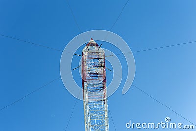 Lakihegy Tower radio mast at SzigetszentmiklÃ³s, Hungary Stock Photo