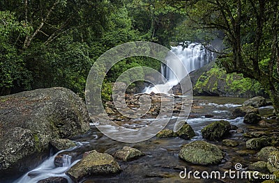 Lakkom waterfall, Idukki district of Kerala, India Stock Photo