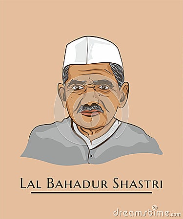 Lal Bahadur Shastri Prime Minister of India vector illustration Vector Illustration