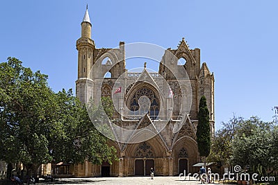 Lala Mustafa Pasha Mosque - Famagusta - Turkish Cyprus Editorial Stock Photo