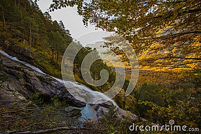 Lalarri waterfalls in Ordesa and Monte Perdido National Park, Spain Stock Photo