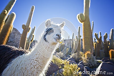 Lama in Bolivia Stock Photo