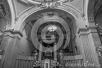 Lama dei Peligni, Chieti. Parish Church of the Child Jesus or of Saints Nicholas and Clemente Editorial Stock Photo