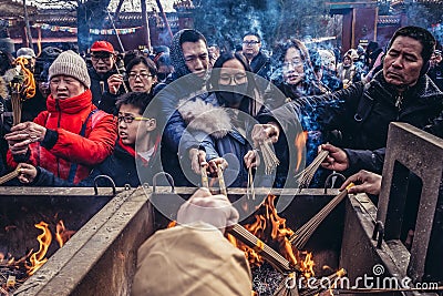 Lama Temple in Beijing Editorial Stock Photo