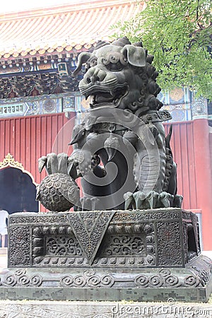 In Lamaist temple Yunhegun Stock Photo