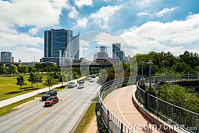 Lamar Pedestrian Bridge Editorial Stock Photo