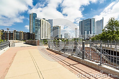 Lamar Pedestrian Bridge Editorial Stock Photo