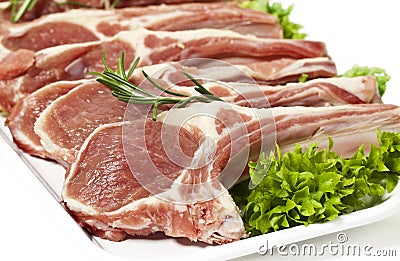 Lamb chop Stock Photo