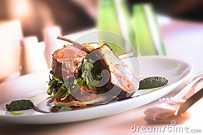 Lamb chop Stock Photo