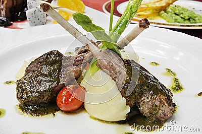 Lamb chops Stock Photo