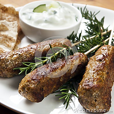 Lamb Kofta Stock Photo