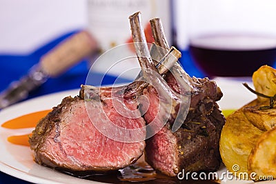 Lamb meat meal Stock Photo