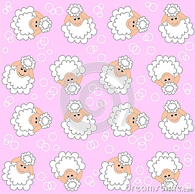 Lamb pattern seamless Vector Illustration