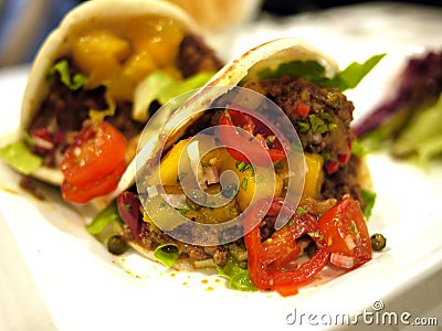 Lamb Pita Pockets Stock Photo