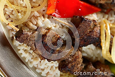 Lamb shashlik Stock Photo