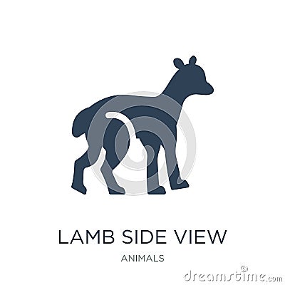 lamb side view icon in trendy design style. lamb side view icon isolated on white background. lamb side view vector icon simple Stock Photo