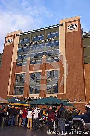 Lambeau Field Green Bay Packers Tailgate Party Editorial Stock Photo