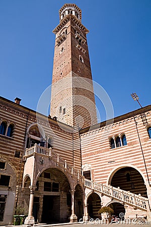 Lamberti tower, Verona Stock Photo