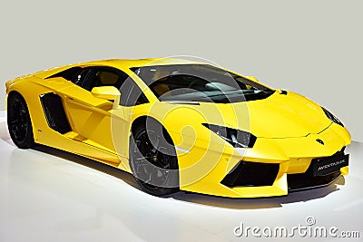 The Lamborghini Aventador car Editorial Stock Photo