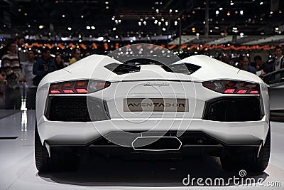 Lamborghini Aventador LP700-4 Roadster - Geneva Motor Show 2013 Editorial Stock Photo