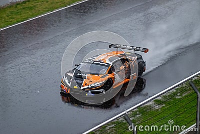 Lamborghini Huracan Endurance series race at Circuit of Barcelona Catalunya Editorial Stock Photo