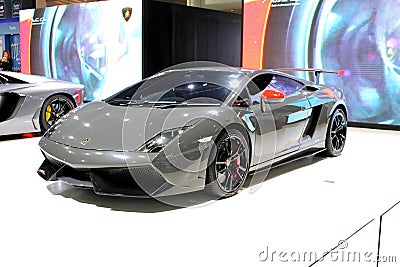 Lamborghini Sport Car show in Autosalon 2013 in thailand Editorial Stock Photo