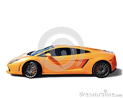 Lamborghini Sports Car in Orange Editorial Stock Photo