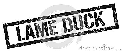 LAME DUCK black grungy rectangle stamp Stock Photo