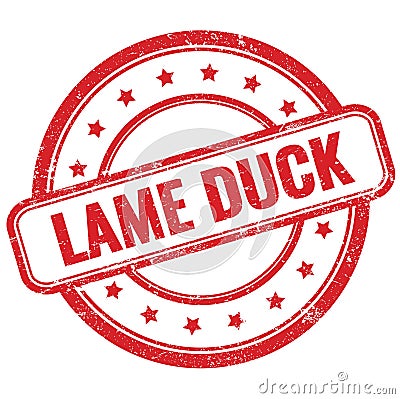 LAME DUCK text on red grungy round rubber stamp Stock Photo