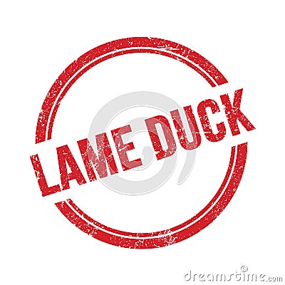 LAME DUCK text written on red grungy round stamp Stock Photo