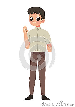 lame man disability person Vector Illustration