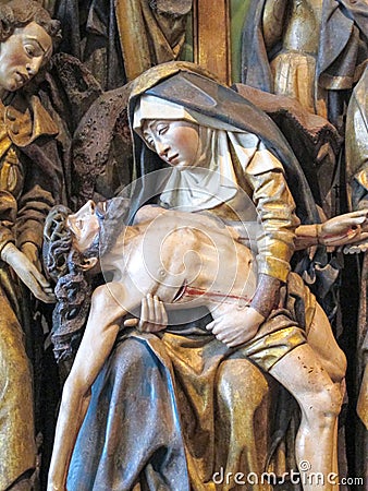The Lamentation, ca. 1480, The Cloisters Collection. NYC Editorial Stock Photo