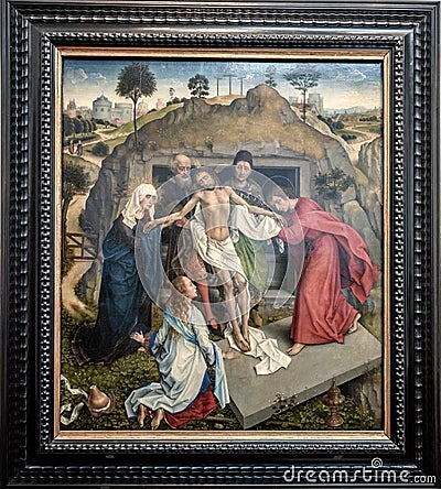 The Lamentation of Christ by Rogier van der Weyden Editorial Stock Photo