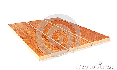 Laminate on layers 3d render on white background no shadow Stock Photo