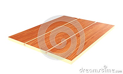 Laminate on layers 3d render on white background no shadow Stock Photo