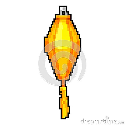 lamp asian lantern game pixel art vector illustration Vector Illustration