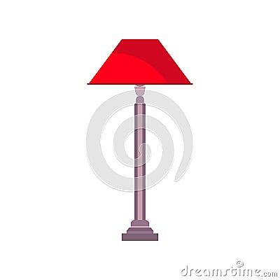 Lamp bedside light vector art isolated. Interior equipment icon front view furniture Vector Illustration