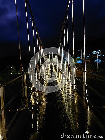 Bridge at glagah arum Stock Photo