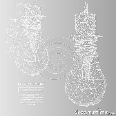 Lamp bulb gray Vector Illustration