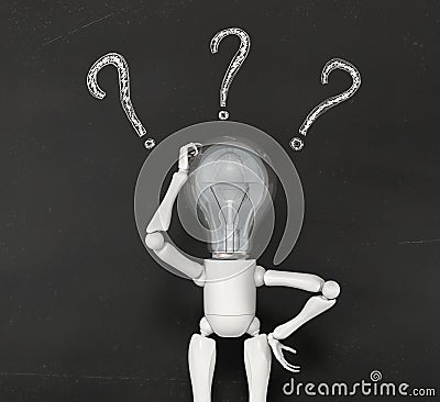 Lamp character has no solution Stock Photo