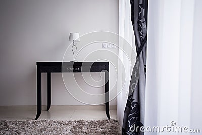 Lamp on a decorative table Stock Photo