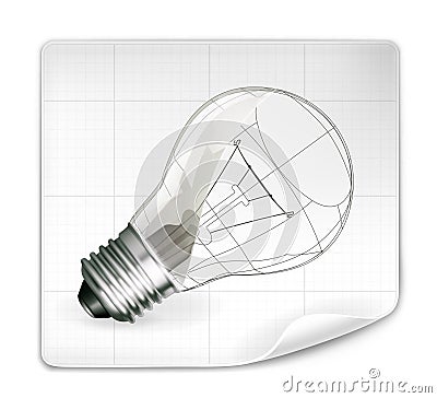 Lamp drawing Vector Illustration