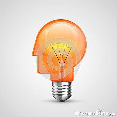 Lamp head concept creative idea Vector Illustration