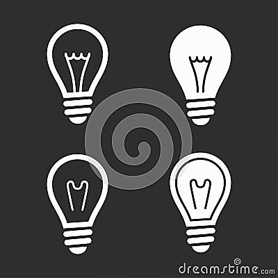 Lamp icons set. Vector Illustration