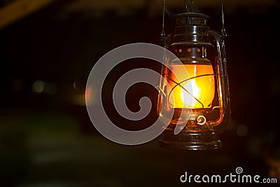 Lamp that illuminates at night Stock Photo