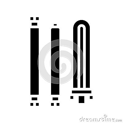 lamp light bulb glyph icon vector illustration Cartoon Illustration