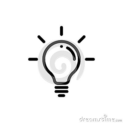 Lamp light bulb vector icon Vector Illustration