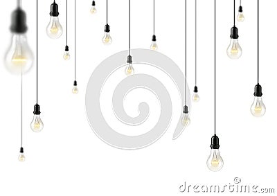 Lamp light bulbs. 3D illustration Cartoon Illustration