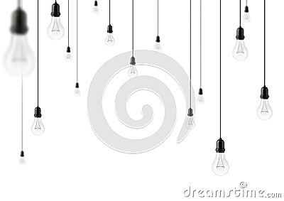 Lamp light bulbs. 3D illustration Cartoon Illustration